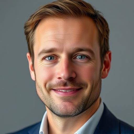Portrait of Elias Thorne, Founder and CEO of Aurora Visuals.