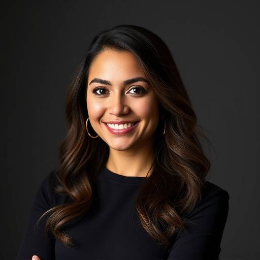 Portrait of Serena Reyes, Creative Director at Aurora Visuals.